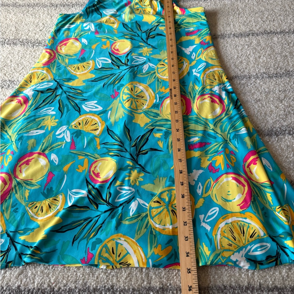 Pappagallo Turquoise and Yellow Dress - Picture 12 of 12